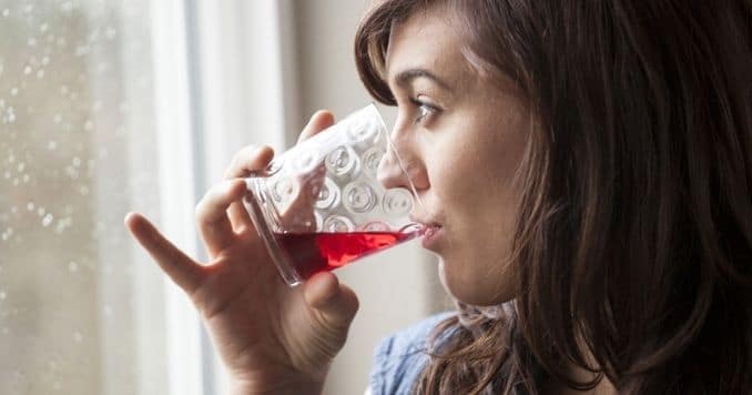 Woman Drinking Glass