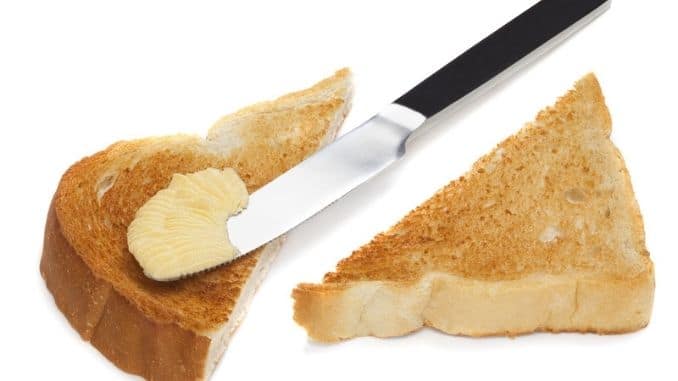 Toast with Margarine and Knife