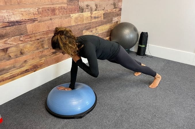 Mountain Climber with Shoulder Taps 2- Ultimate Cardio Core Bosu Workout