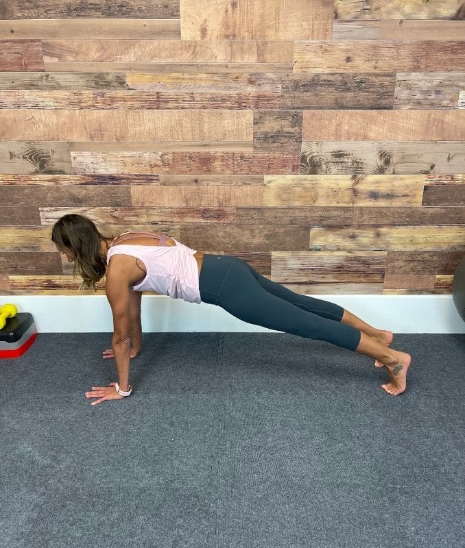 High to Low Plank 1- workout to reduce arm fat