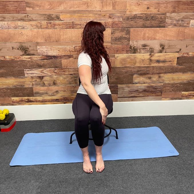Spinal Twist 1 Chair Yoga Poses for Back Stiffness