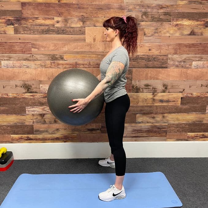 Arm Raises with Stability Ball 1