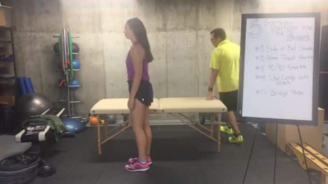 Low Lunge With Reach 1- stretches for the psoas muscle
