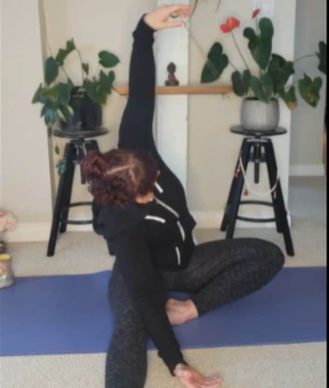 Seated Single Leg with Side Bend 1 Yoga Poses For Tight Hips