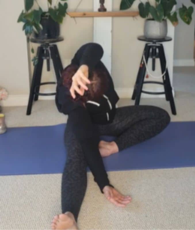 Seated Single Leg with Side Bend 2 Yoga Poses For Tight Hips