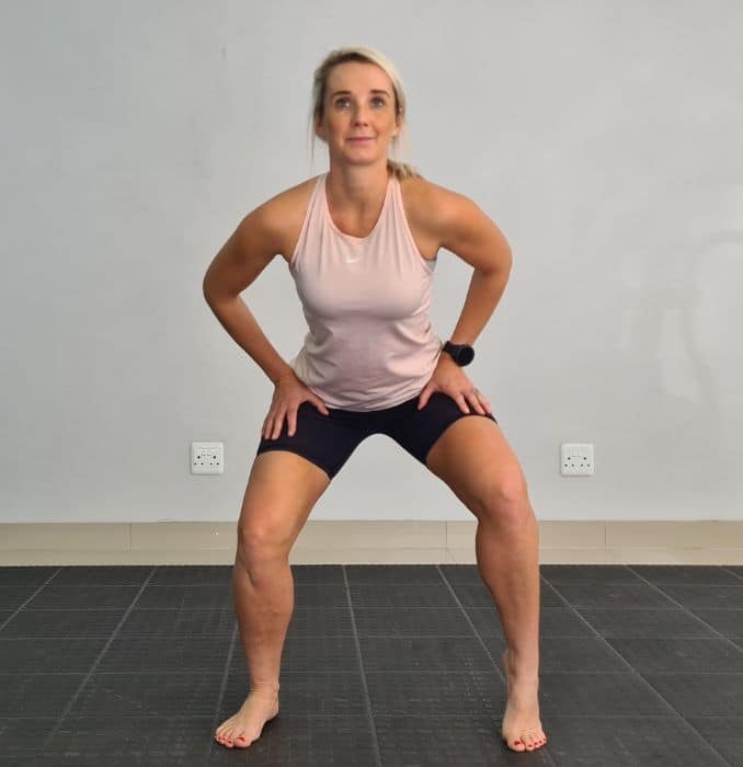 Squat with Single Heel Lifts 2