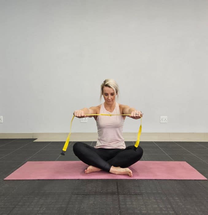 Mid Back Stretch 1 - Yoga Strap Stretches 