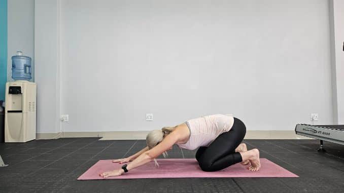 Child’s Pose with Modified Plank Start