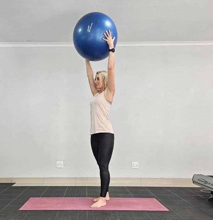 Arm Raises with Stability Ball 2
