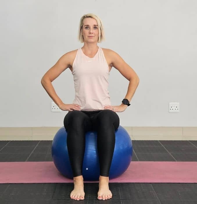 Stability Ball Knee Lift 1