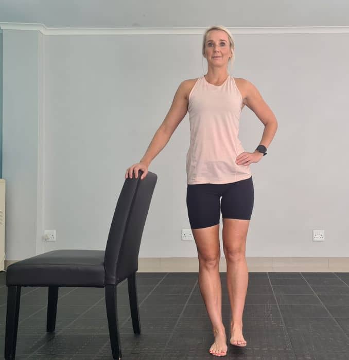 Lateral Leg Lifts with Chair 1
