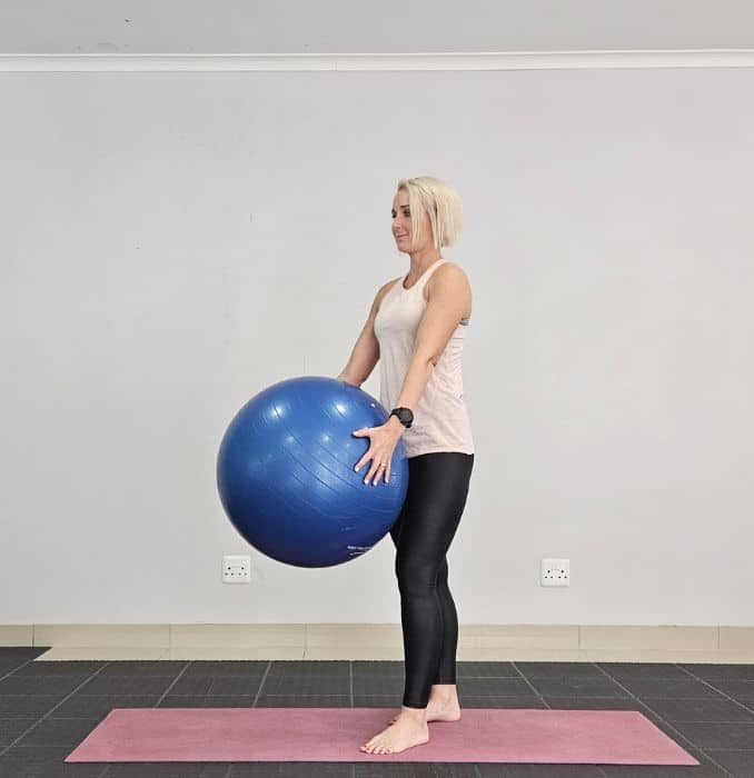 Arm Raises with Stability Ball StartS
