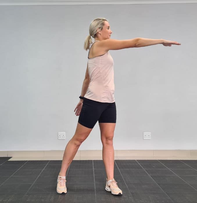 Side Reach - start - Resistance Band Stretches