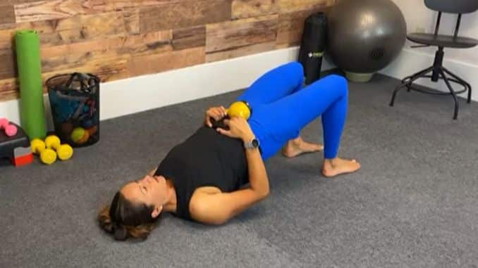 weighted glute bridges - end - Posterior Chain Exercises