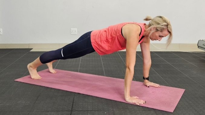 Full pushups with Downward-Facing Dog