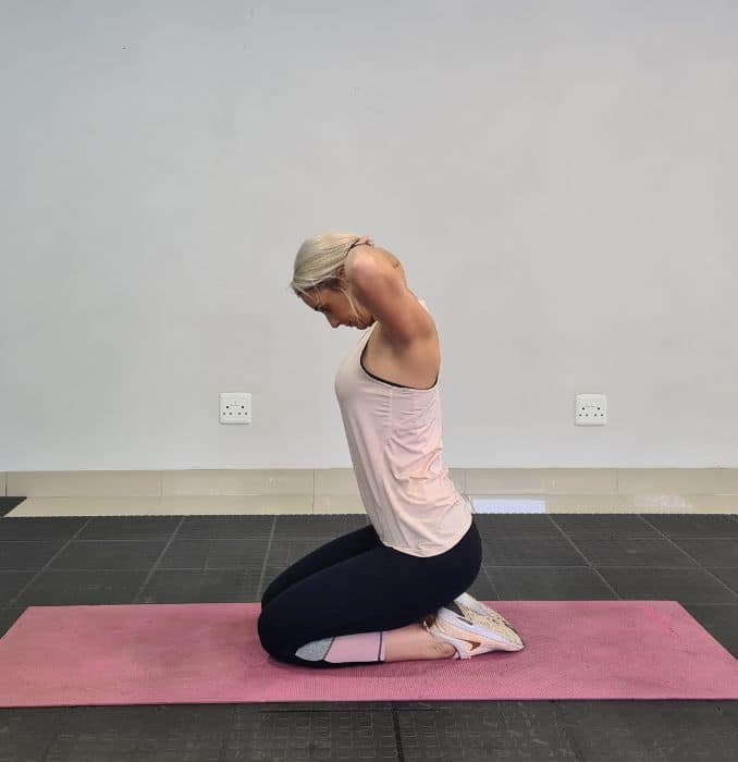 Neck Forward stretch - Neck Shoulder Chair Yoga Poses