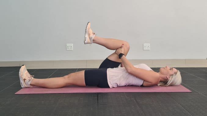 single knee to chest - Stretches For Posture